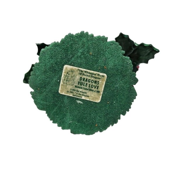 The Whimsical World of Pocket Dragons Dragons Yule Love Figurine 2004 Musgrave - Picture 10 of 10